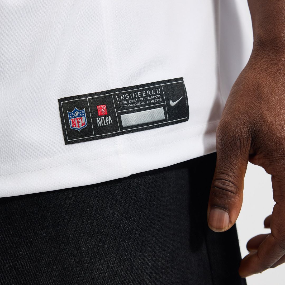 Men's Baltimore Ravens Lamar Jackson White Vapor F.U.S.E. Stitched