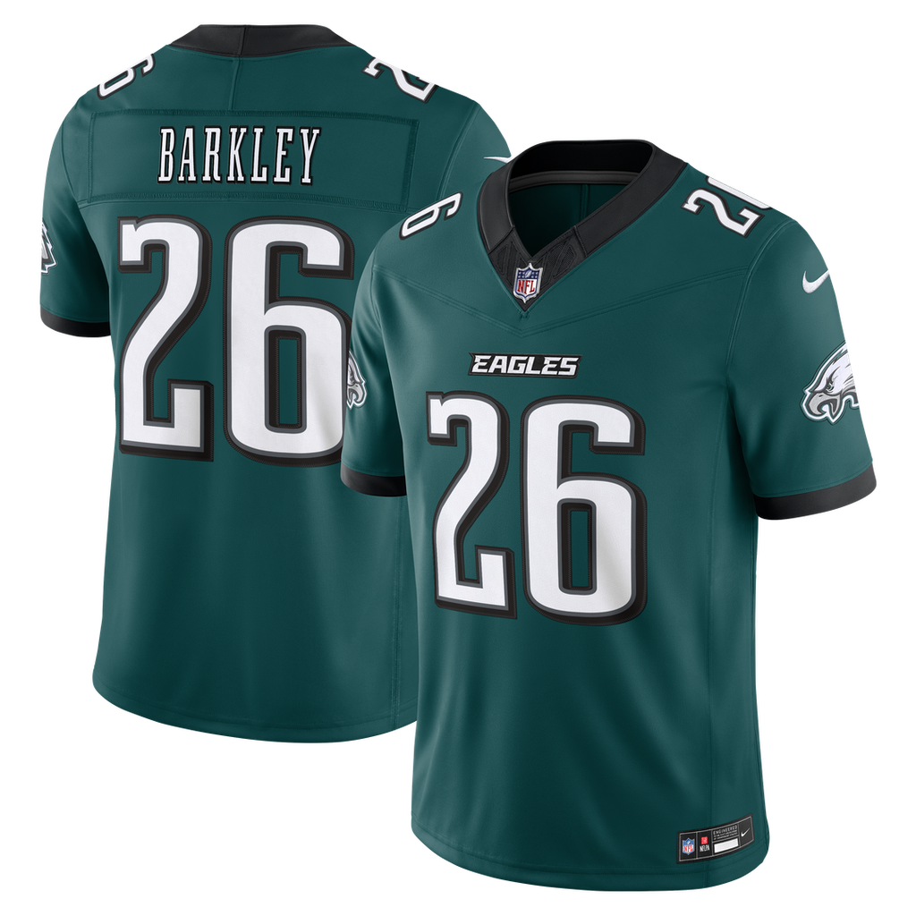 Men's Philadelphia Eagles Saquon Barkley White Vapor F.U.S.E. Stitched