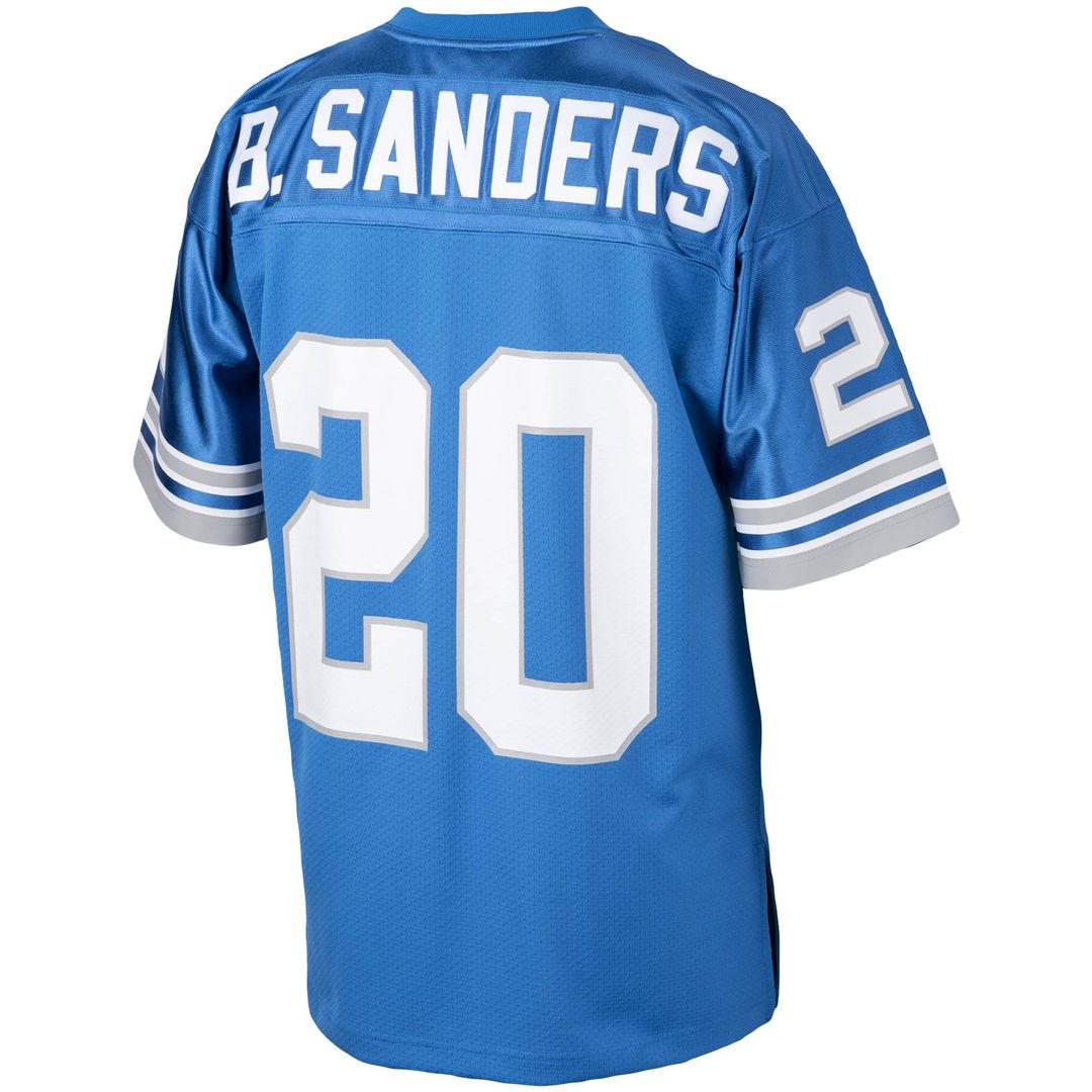Men's Detroit Lions 1993 Barry Sanders Blue Authentic Throwback Retired Player Jersey