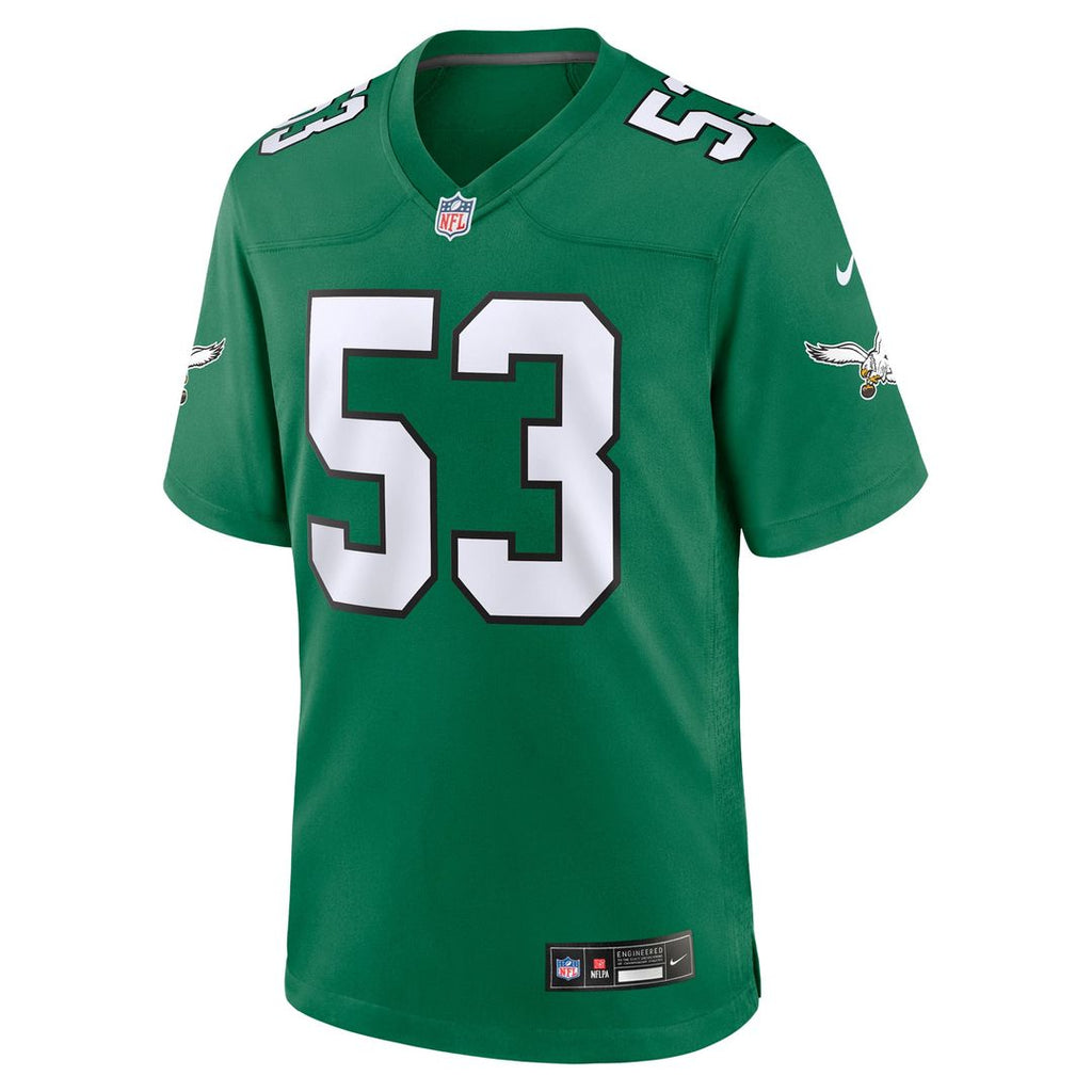 Men's Philadelphia Eagles Zack Baun Kelly Green Alternate