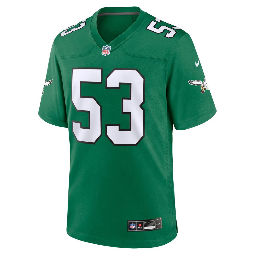Men's Philadelphia Eagles Zack Baun Kelly Green Alternate