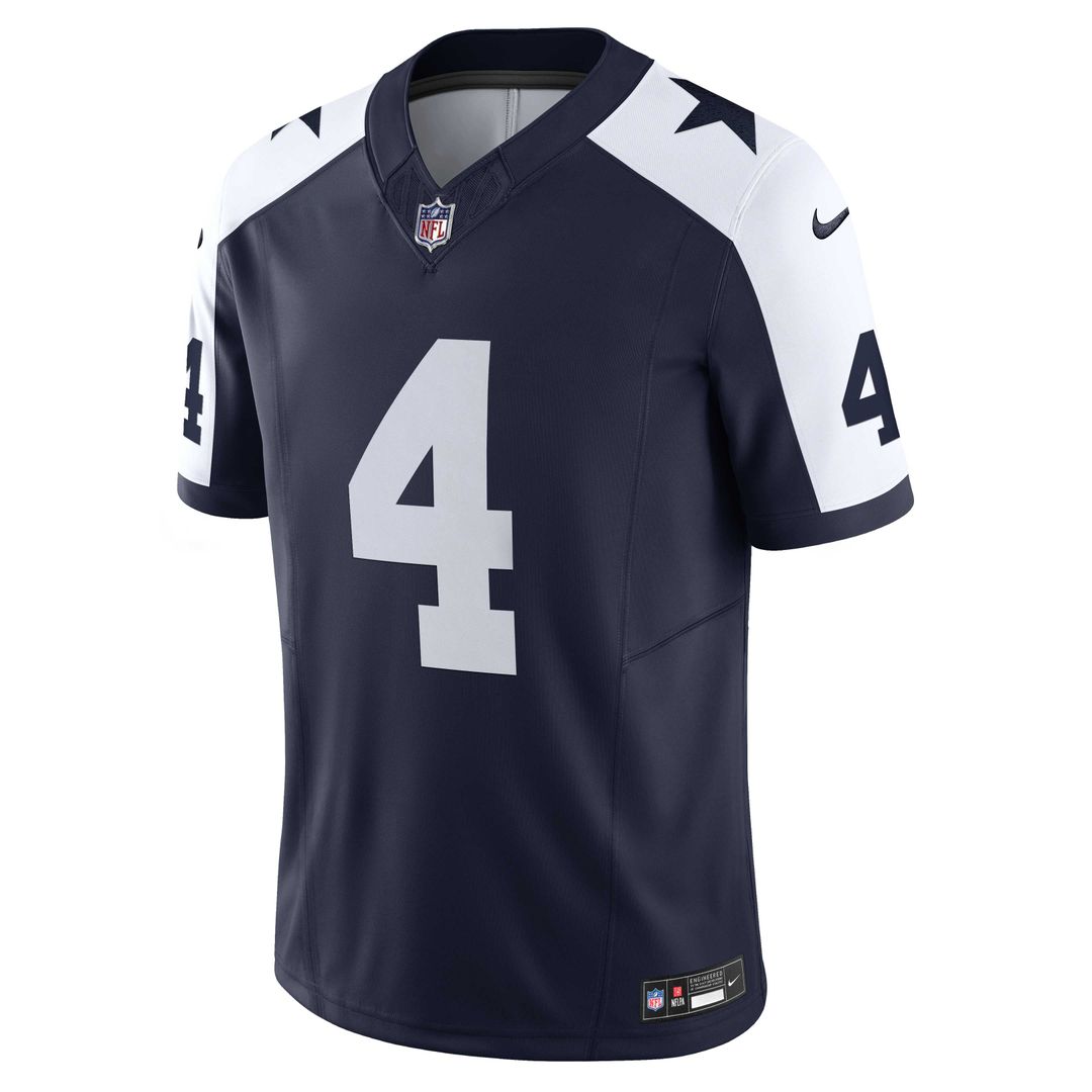Men's Dallas Cowboys Dak Prescott Navy Vapor F.U.S.E.