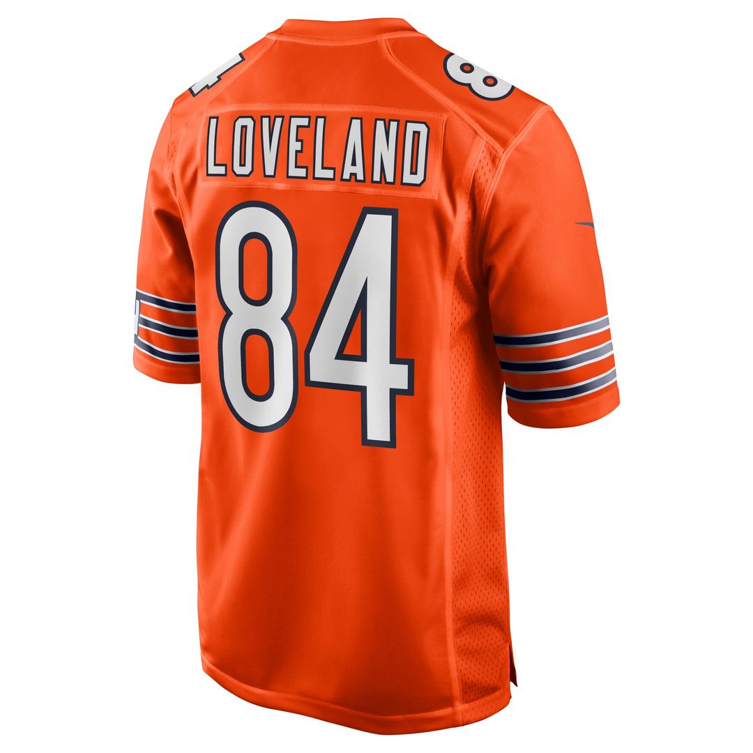 Men's Chicago Bears Colston Loveland Orange Alternate Game Player Jersey