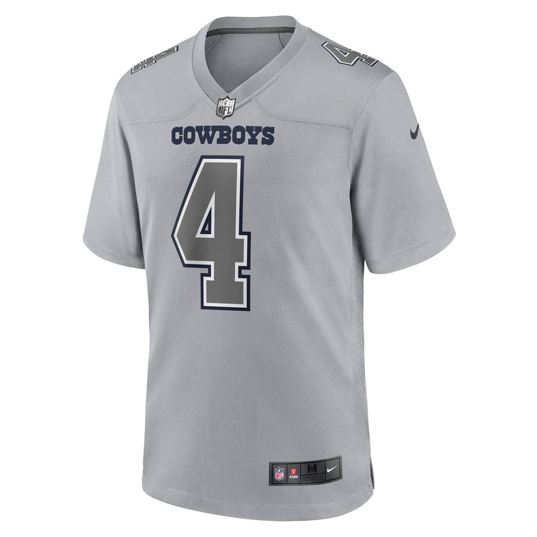 Men's Dallas Cowboys Dak Prescott Gray Atmosphere Fashion