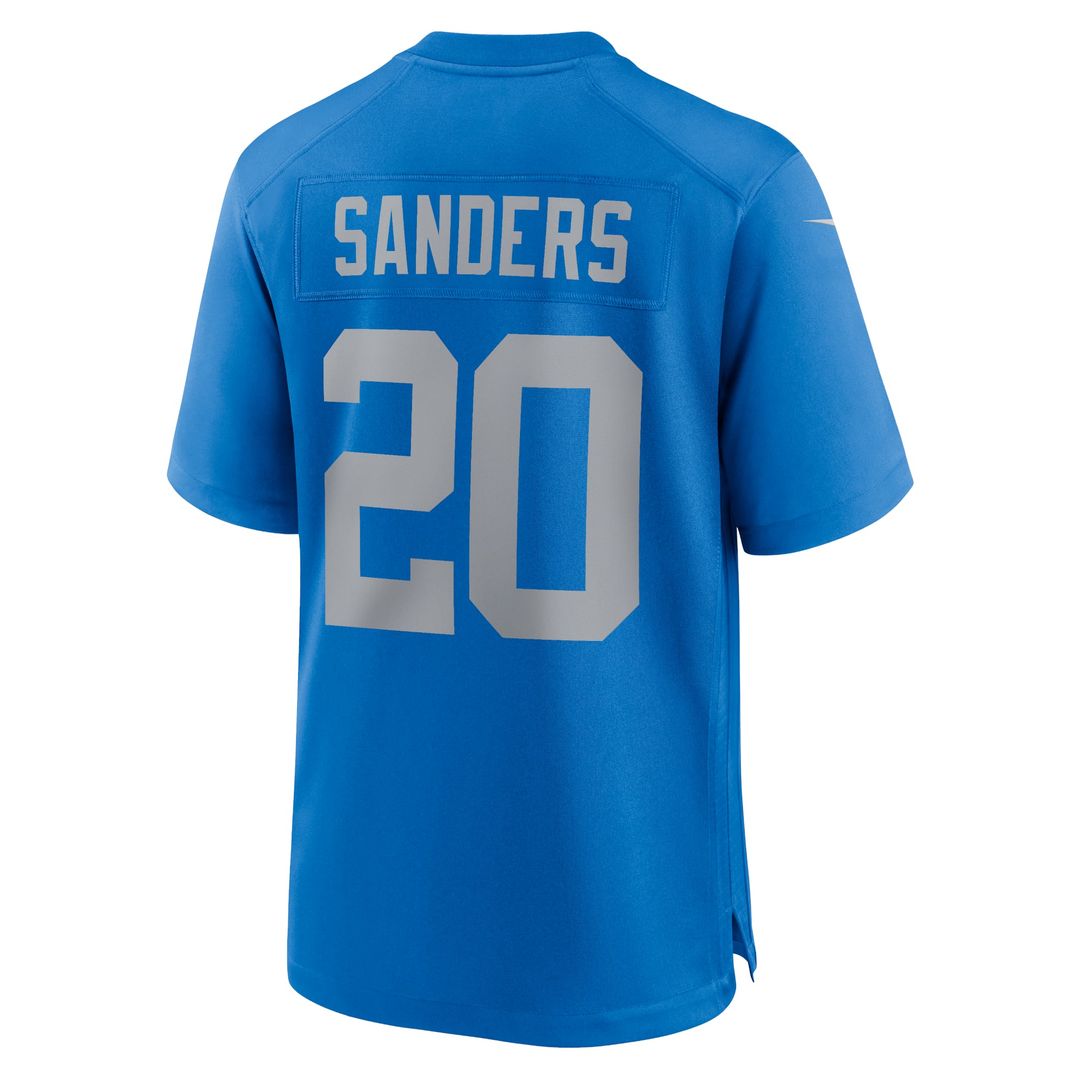 Men's Detroit Lions Barry Sanders Blue Alternate