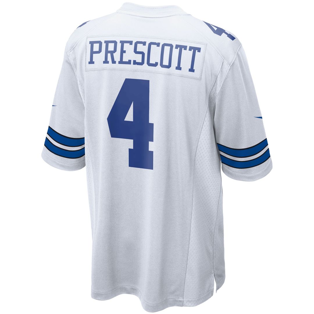 Men's Dallas Cowboys Dak Prescott Navy Game Team Jersey