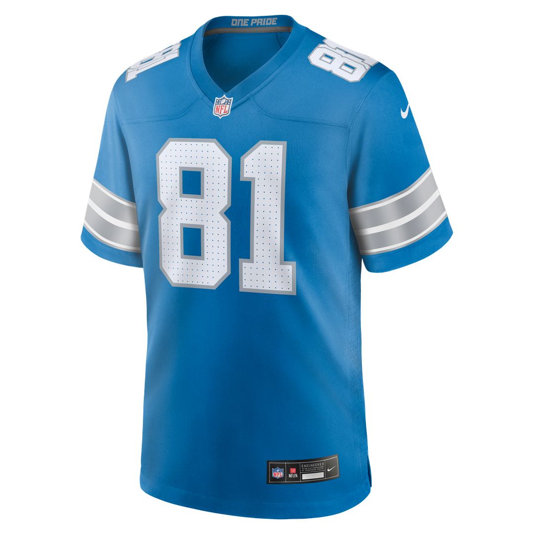 Men's Detroit Lions Calvin Johnson Blue Team Retired