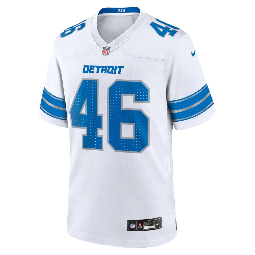 Men's Detroit Lions Jack Campbell White White
