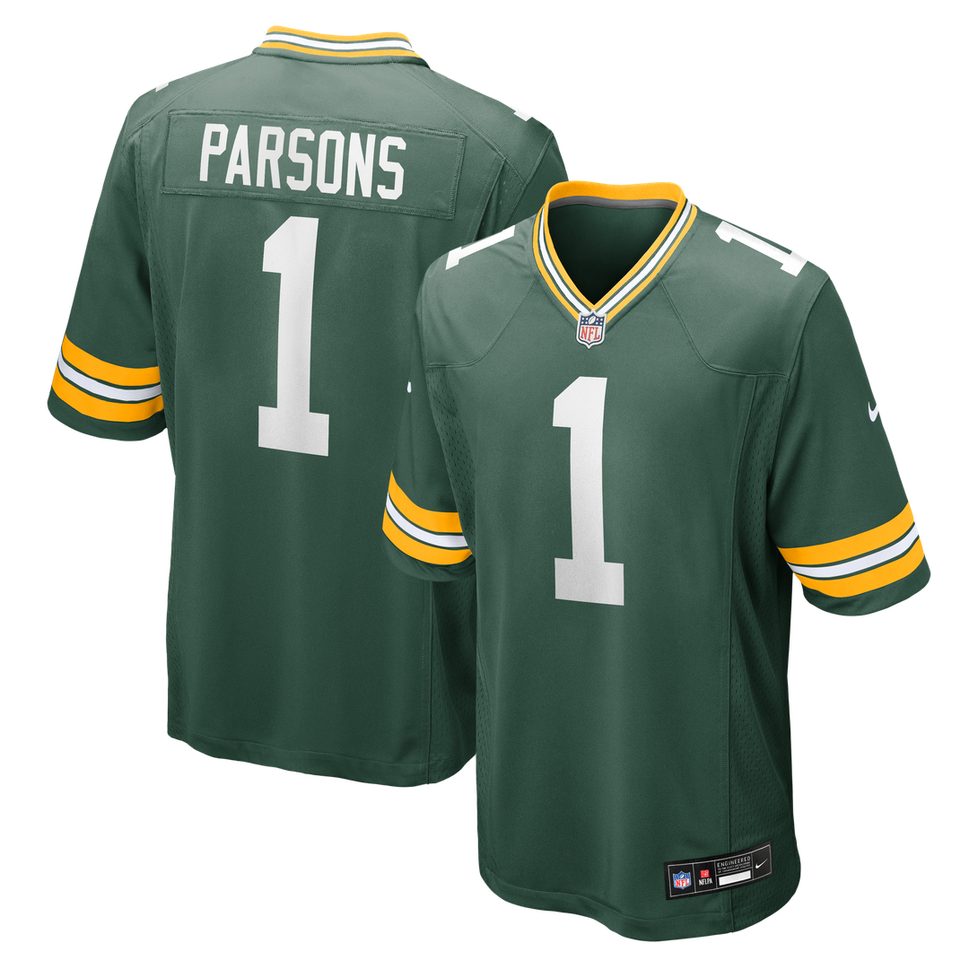 Men's Green Bay Packers Micah Parsons White Game Player Jersey