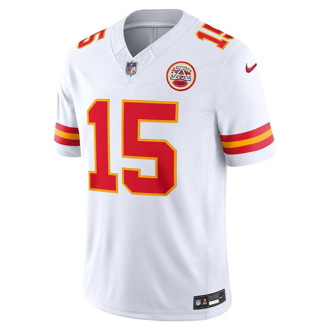 Men's Kansas City Chiefs Patrick Mahomes White Vapor F.U.S.E. Stitched