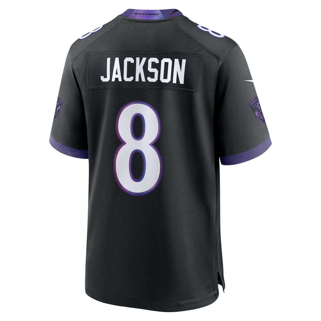 Men's Baltimore Ravens Lamar Jackson Black Alternate