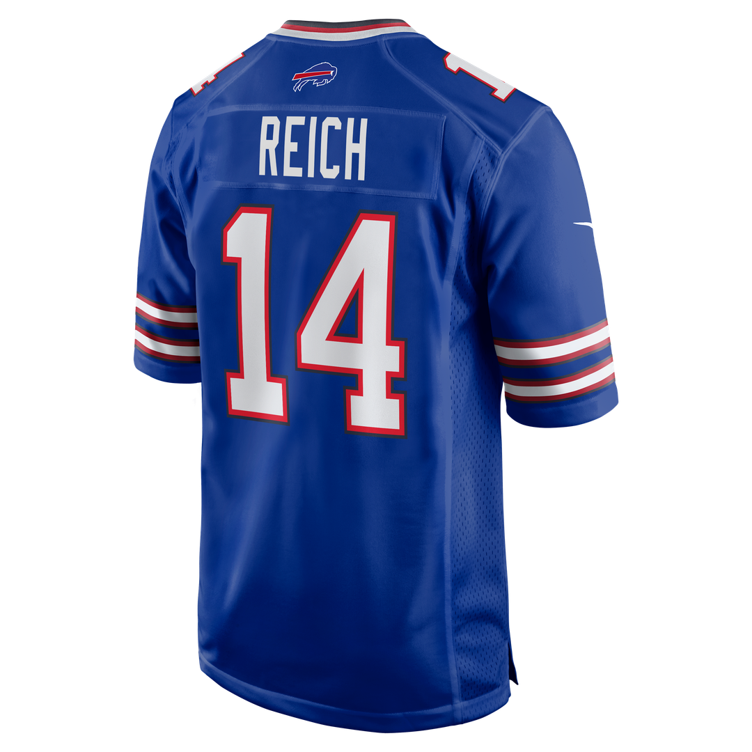 Men's Buffalo Bills Frank Reich Royal Game Retired Player Jersey