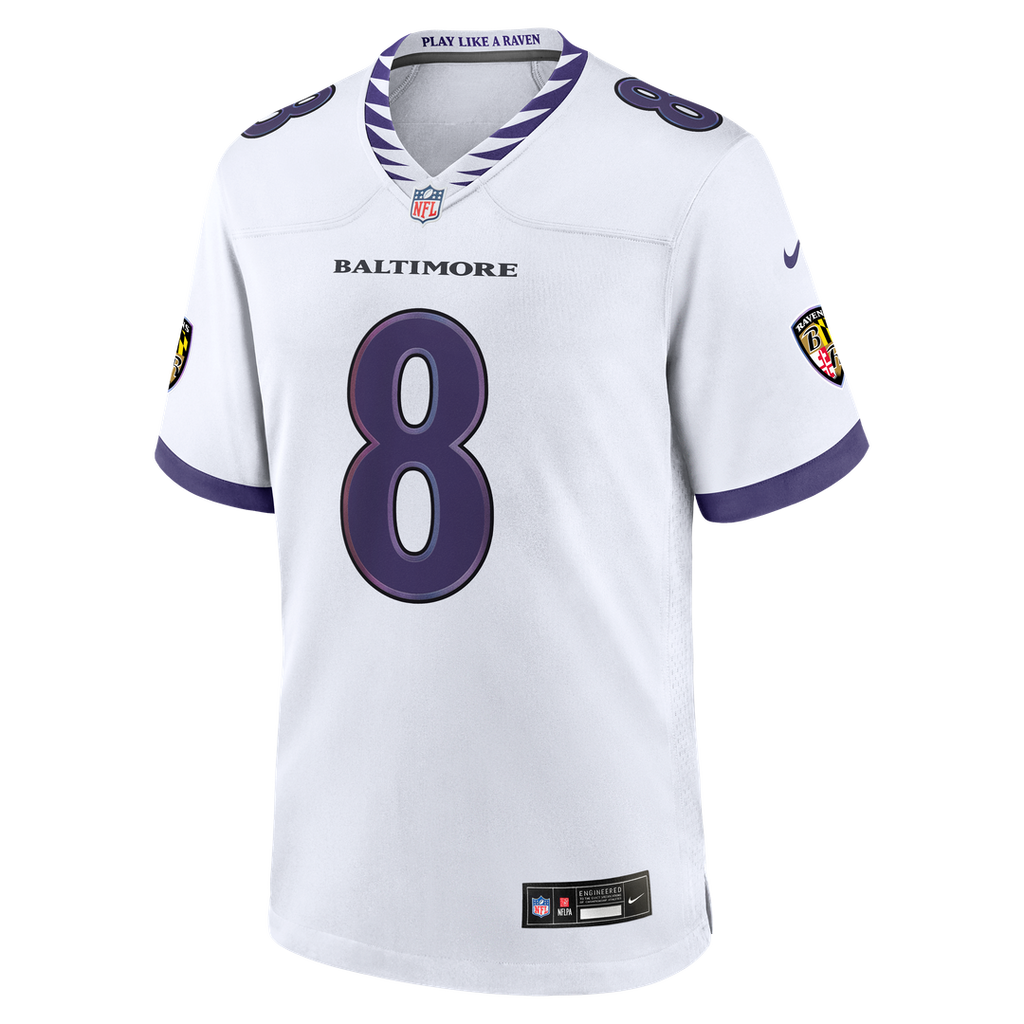 Men's Baltimore Ravens Lamar Jackson White