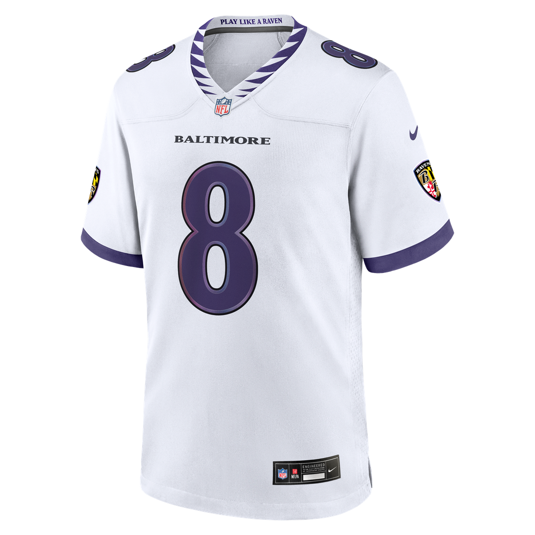 Men's Baltimore Ravens Lamar Jackson White