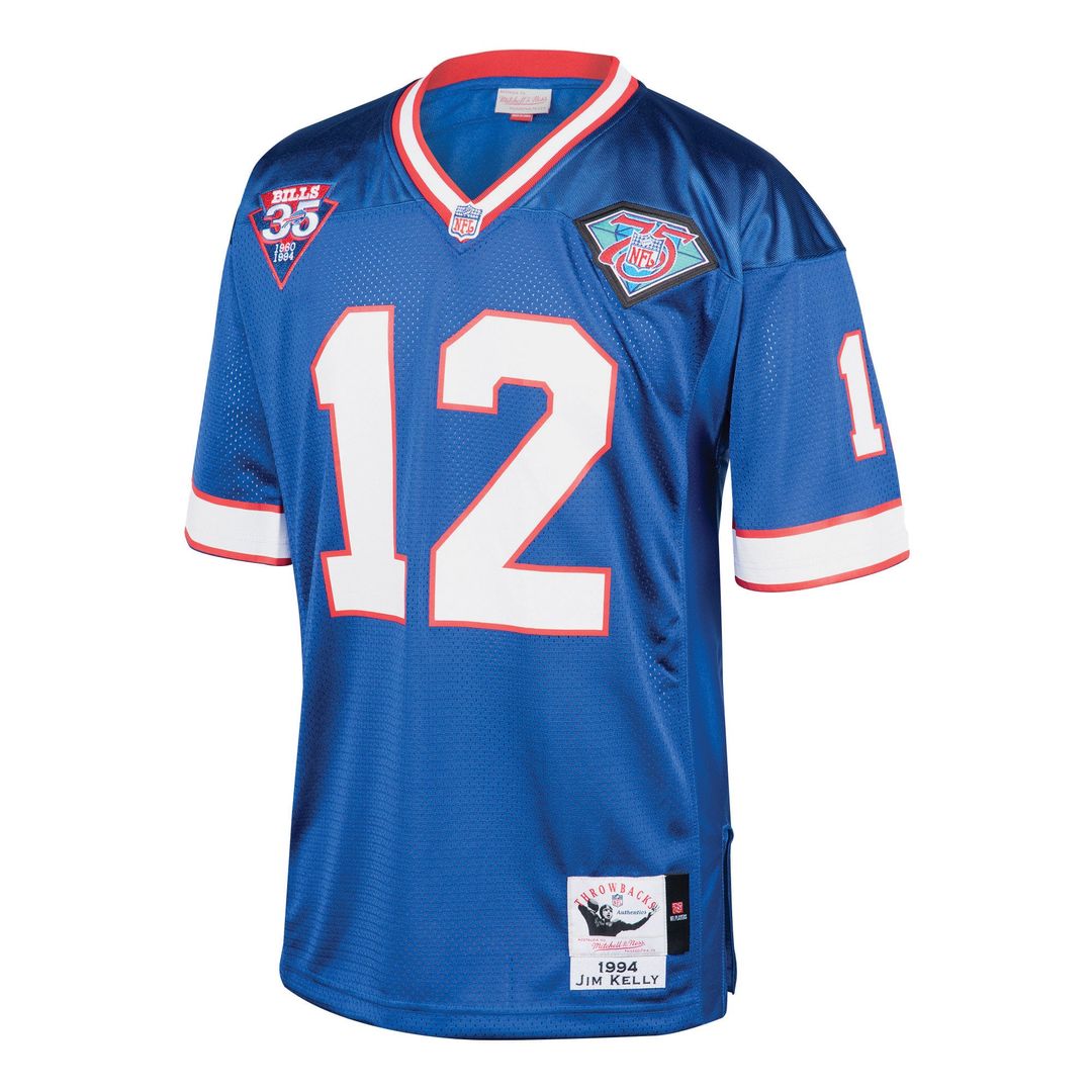 Men's Buffalo Bills 1994 Jim Kelly Royal Authentic Throwback Retired Player Jersey