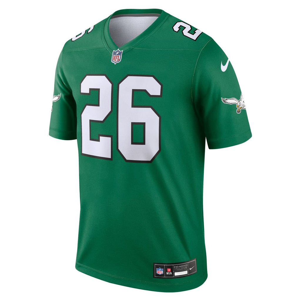Men's Philadelphia Eagles Saquon Barkley Kelly Green Legend Player Performance Top
