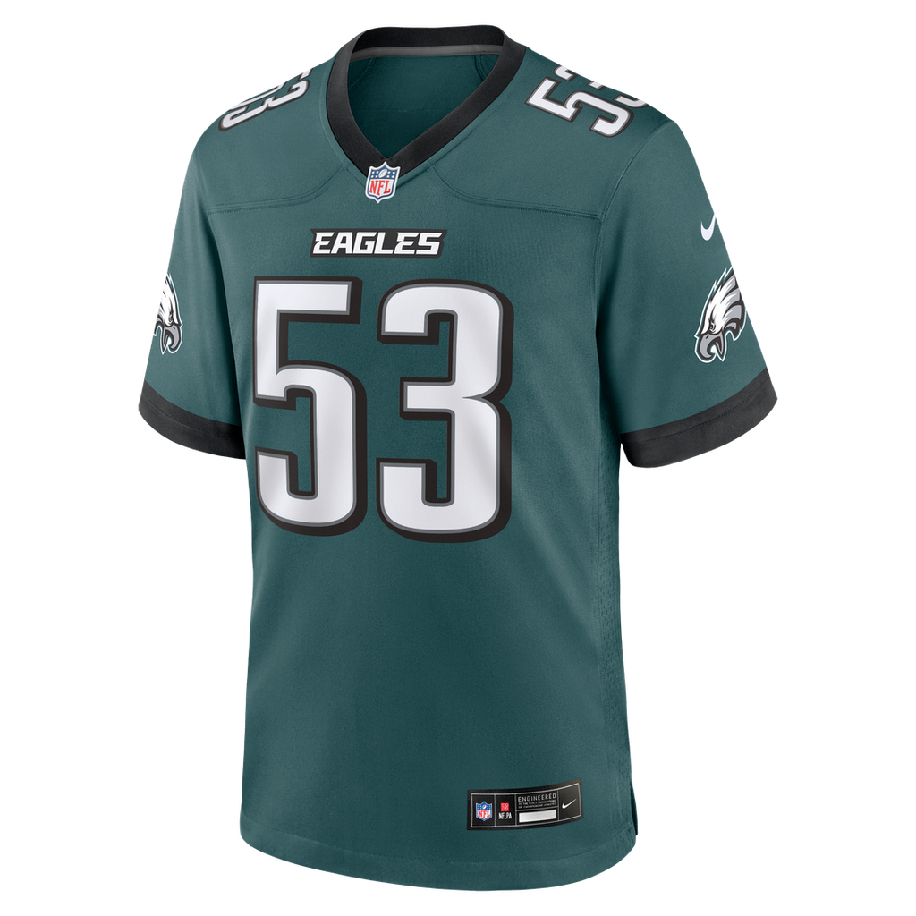 Men's Philadelphia Eagles Zack Baun Midnight Green Team