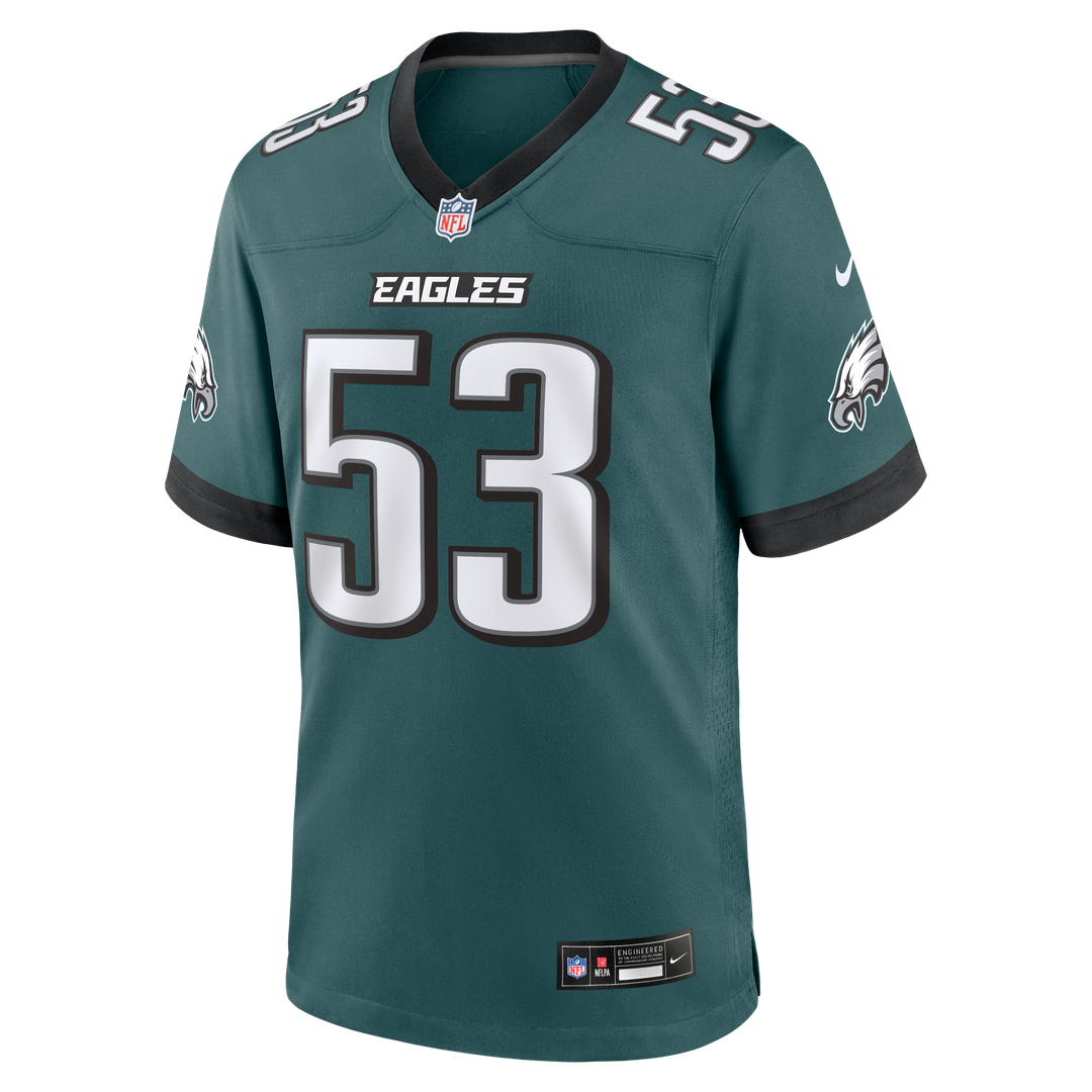 Men's Philadelphia Eagles Zack Baun Midnight Green Team
