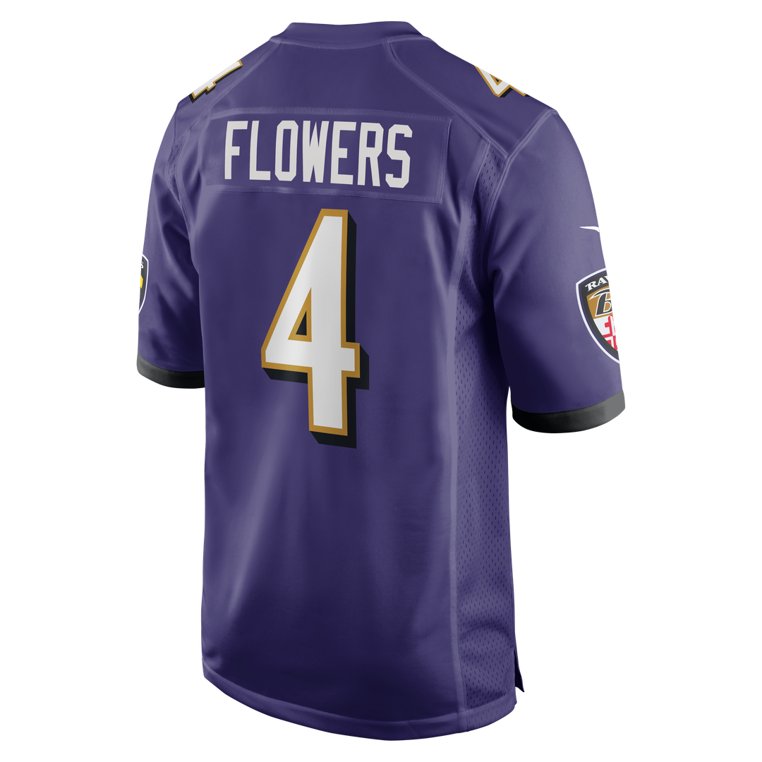 Men's Baltimore Ravens Zay Flowers Purple