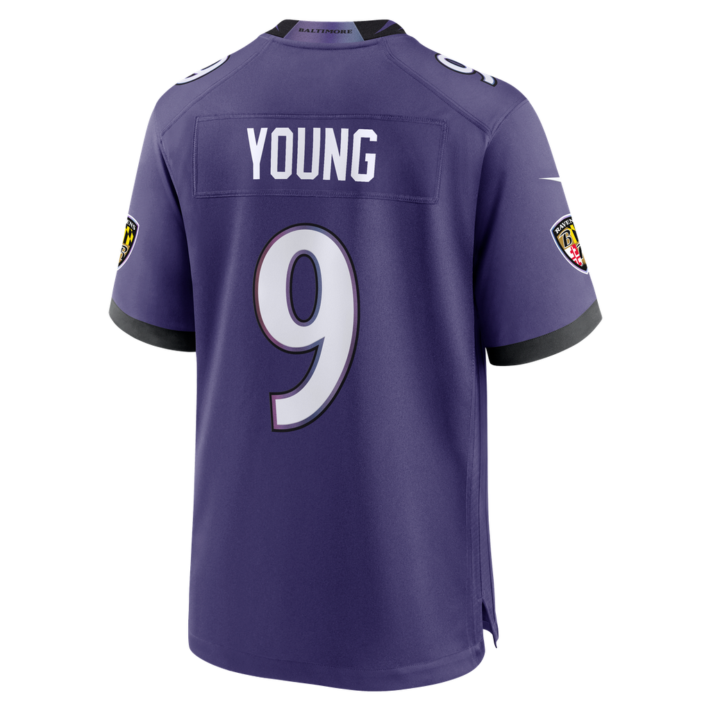 Men's Baltimore Ravens Zion Young Purple Team