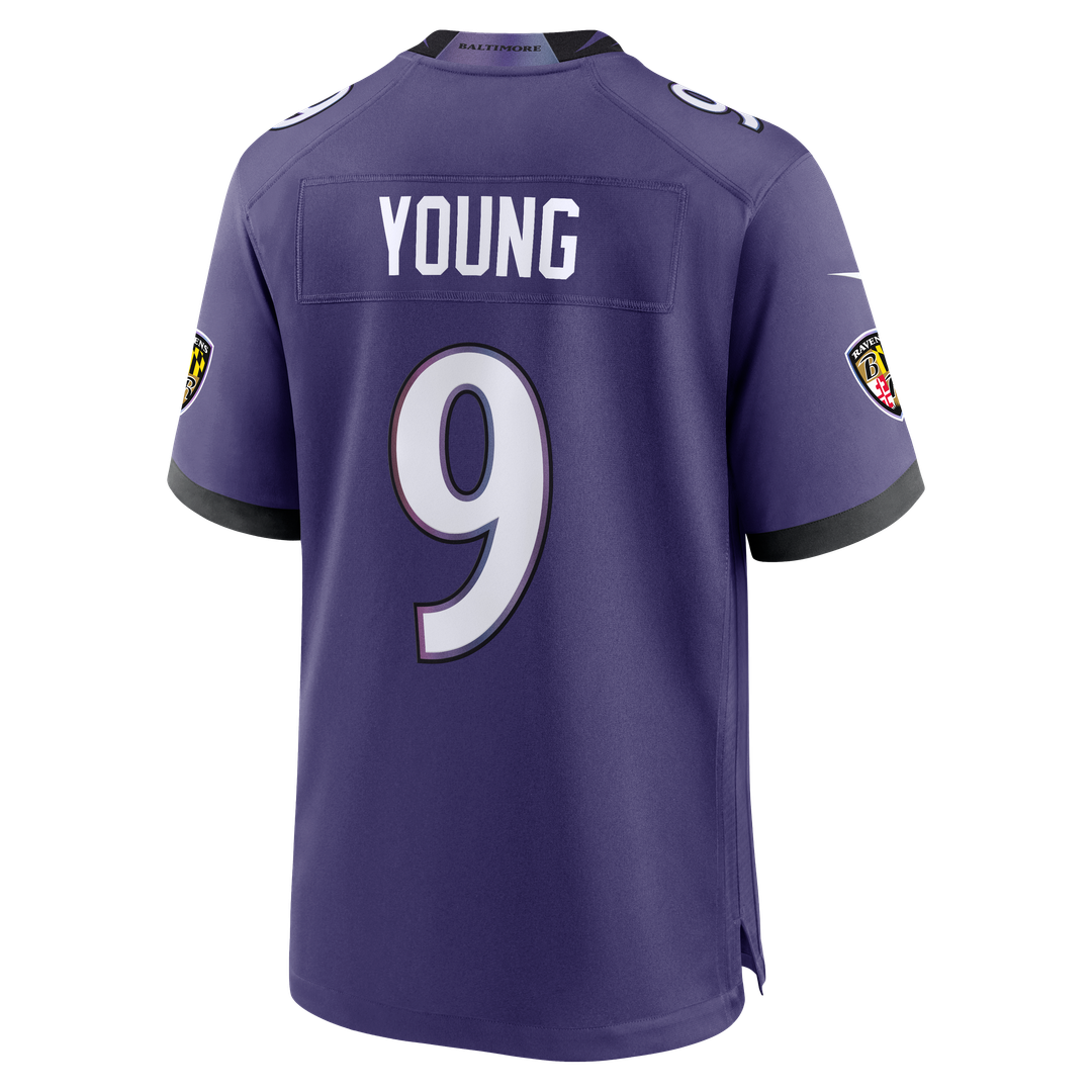 Men's Baltimore Ravens Zion Young Purple Team