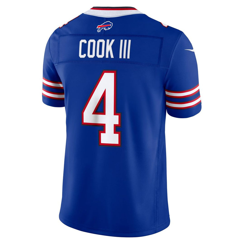 Men's Buffalo Bills James Cook III Royal Team Vapor F.U.S.E. Stitched
