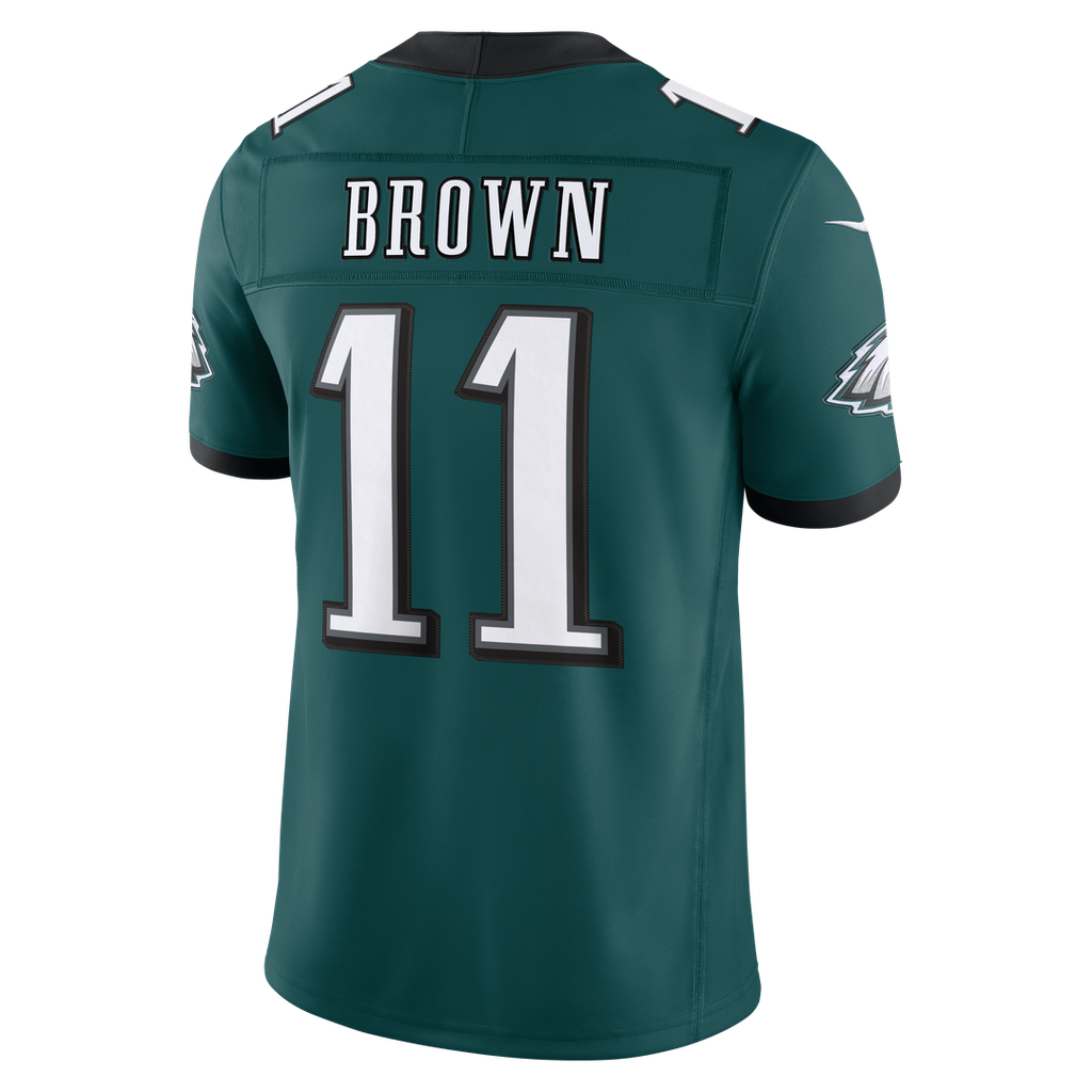 Men's Philadelphia Eagles A.J. Brown Midnight Green Team Vapor F.U.S.E. Stitched