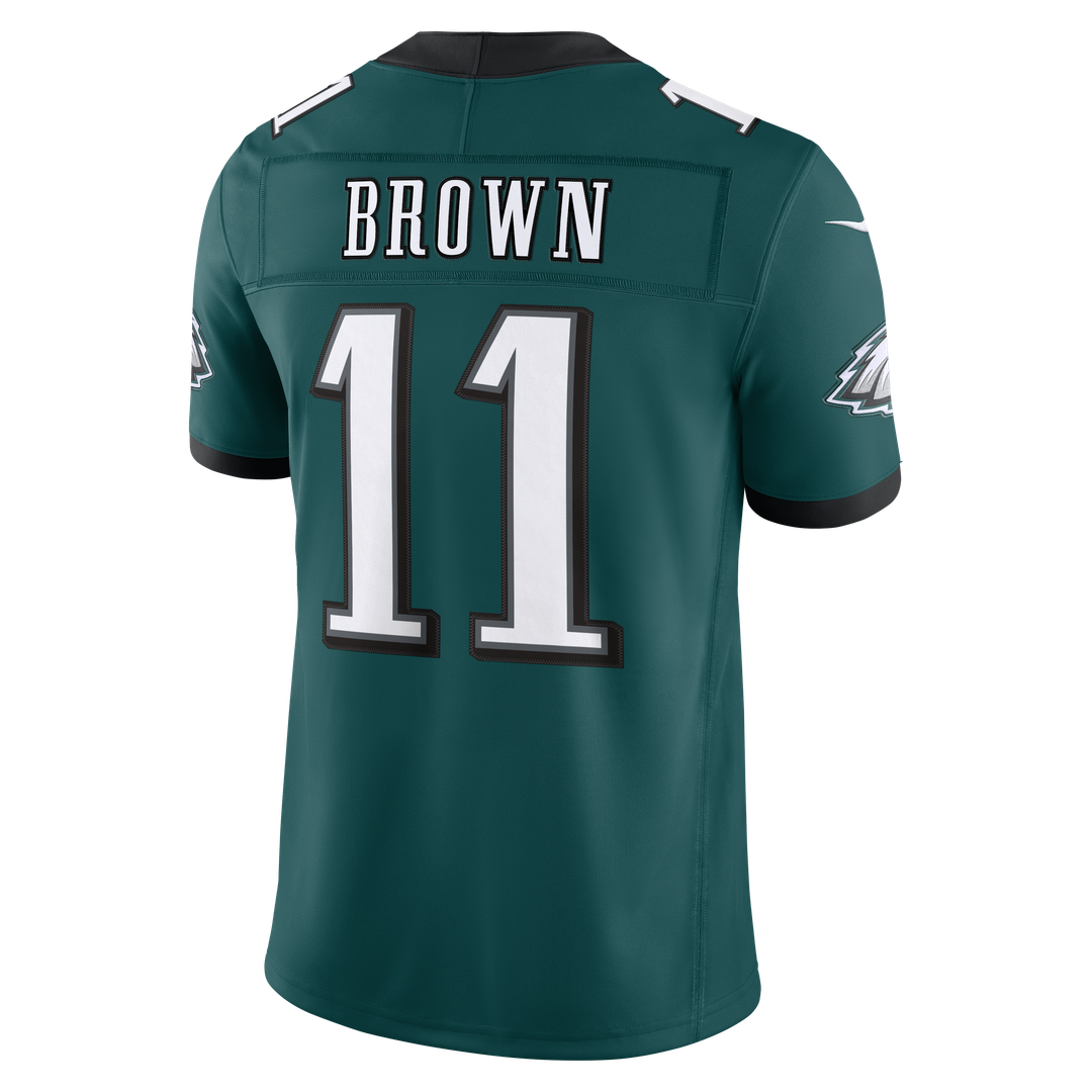 Men's Philadelphia Eagles A.J. Brown Midnight Green Team Vapor F.U.S.E. Stitched