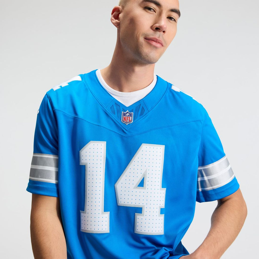 Men's Detroit Lions Amon-Ra St. Brown Blue Team Vapor F.U.S.E. Stitched