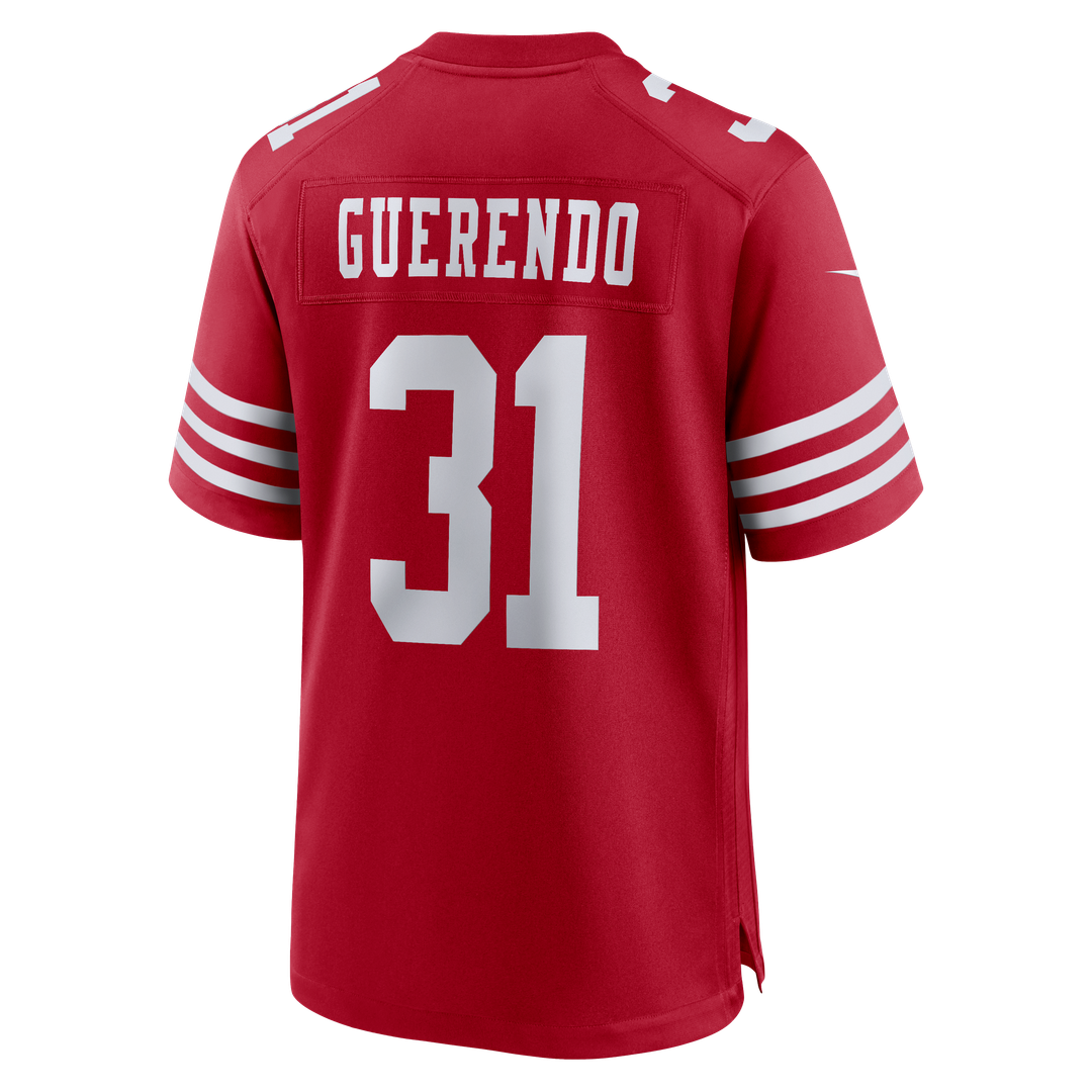 Men's San Francisco 49ers Isaac Guerendo Scarlet
