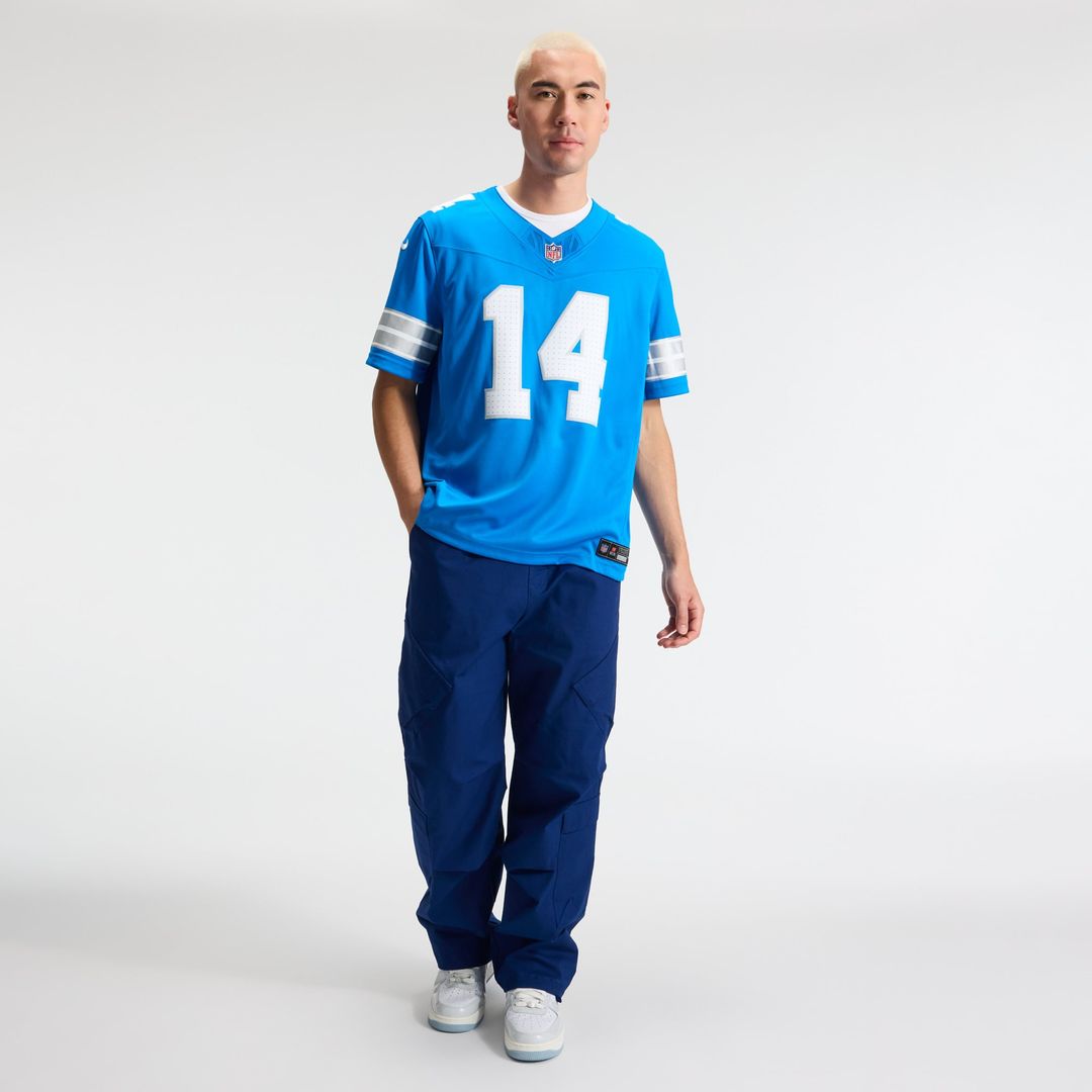 Men's Detroit Lions Amon-Ra St. Brown Blue Team Vapor F.U.S.E. Stitched