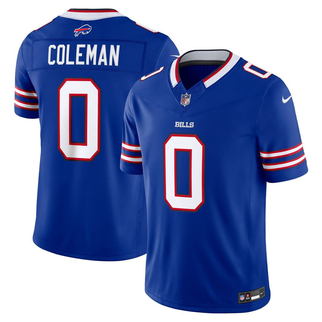 Men's Buffalo Bills Keon Coleman Royal Team Vapor F.U.S.E. Stitched