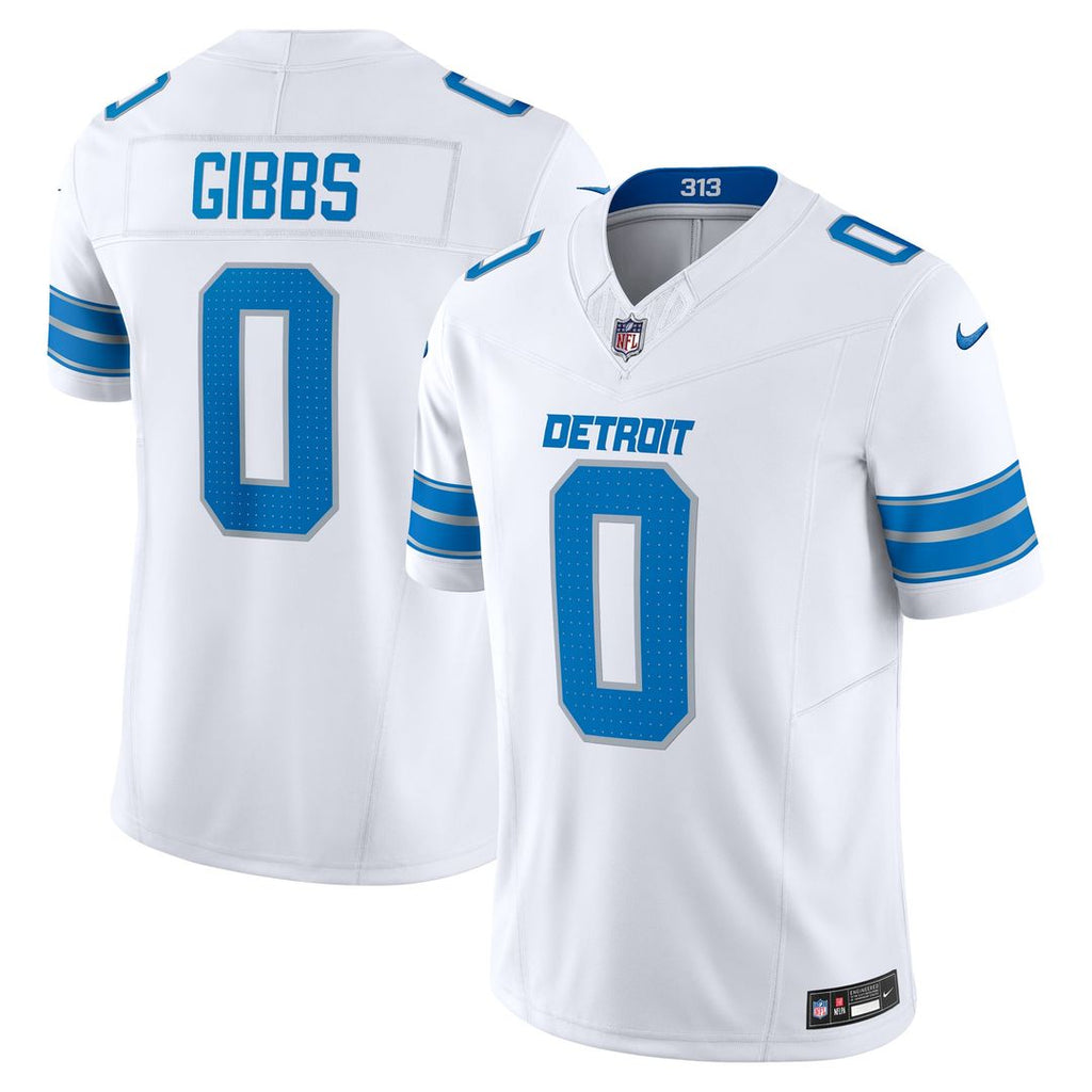 Men's Detroit Lions Jahmyr Gibbs White Vapor F.U.S.E.