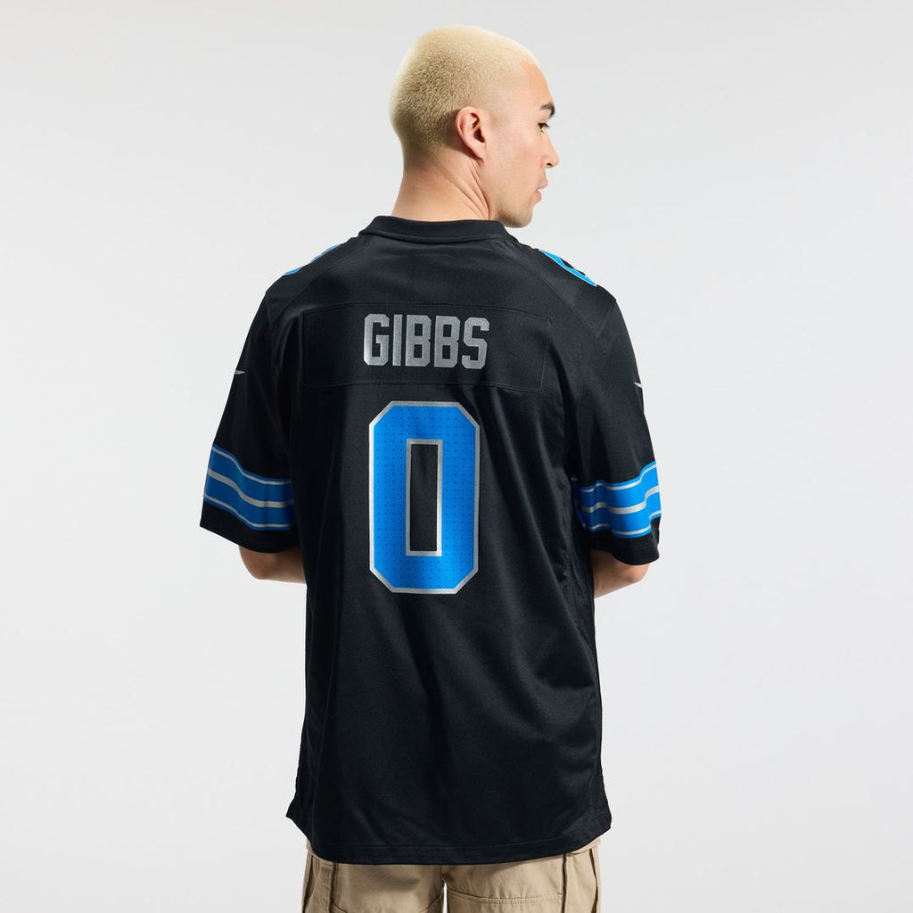 Men's Detroit Lions Jahmyr Gibbs Black 2nd Alternate Game Player Jersey