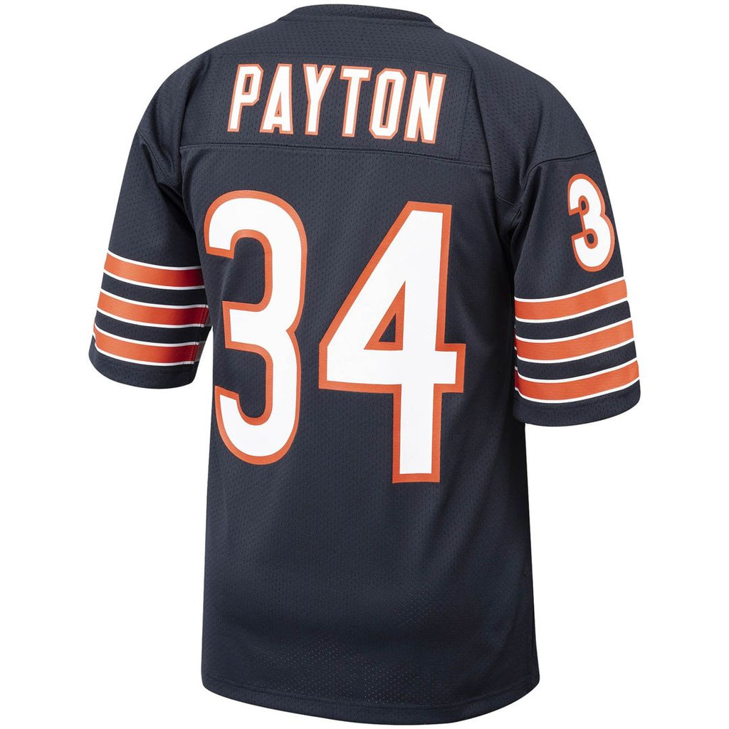 Men's Chicago Bears 1985 Walter Payton Navy Authentic Throwback Retired Player Jersey