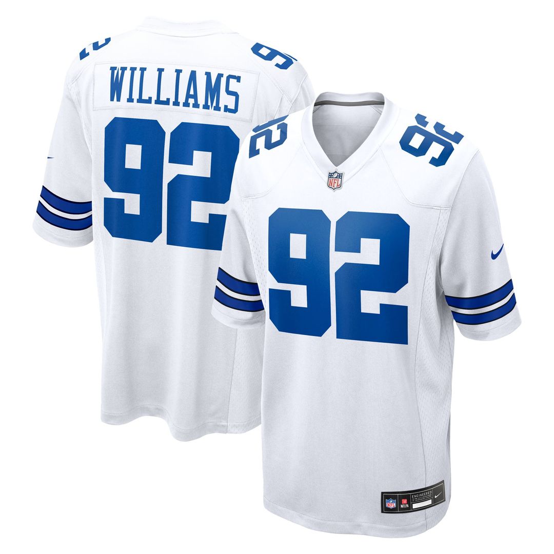 Men's Dallas Cowboys Quinnen Williams White