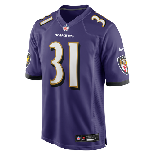 Men's Baltimore Ravens Jamal Lewis Purple Game Retired Player Jersey