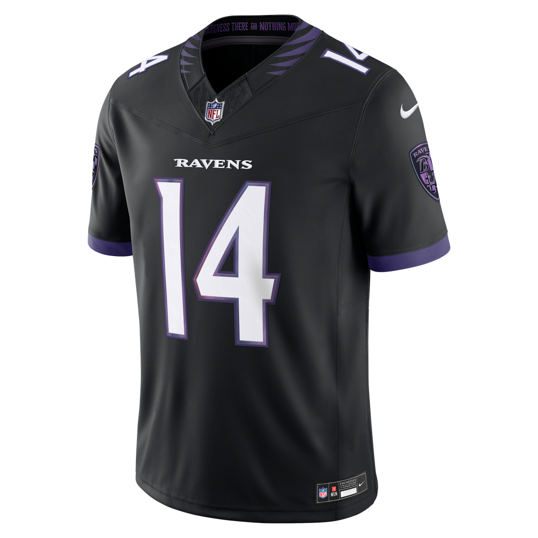 Men's Baltimore Ravens Kyle Hamilton Black Alternate Vapor F.U.S.E. Stitched