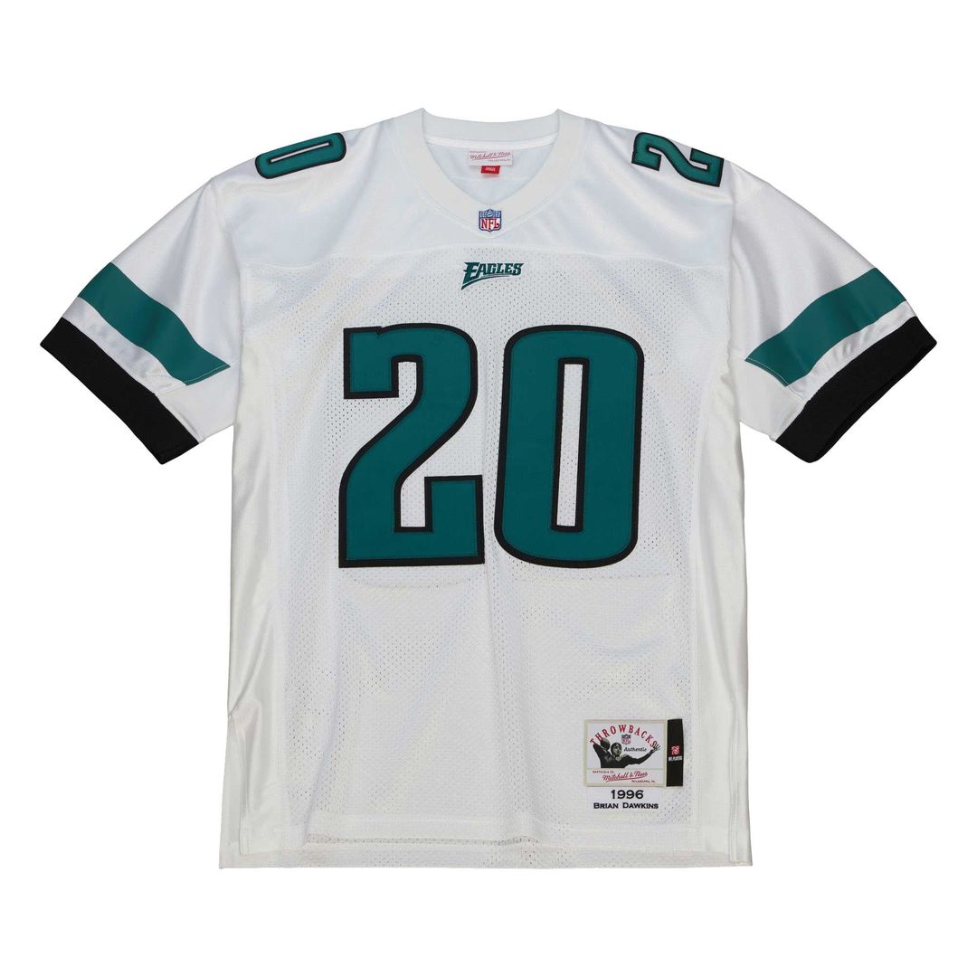 Men's Philadelphia Eagles 1996 Brian Dawkins White Authentic Throwback Retired Player Jersey