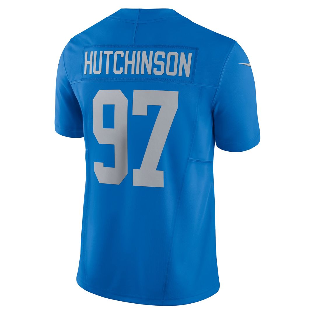Men's Detroit Lions Aidan Hutchinson Blue Vapor F.U.S.E. Alternate