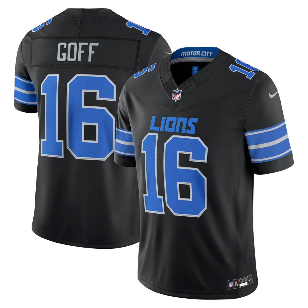 Men's Detroit Lions Jared Goff Blue Team Vapor F.U.S.E. Stitched