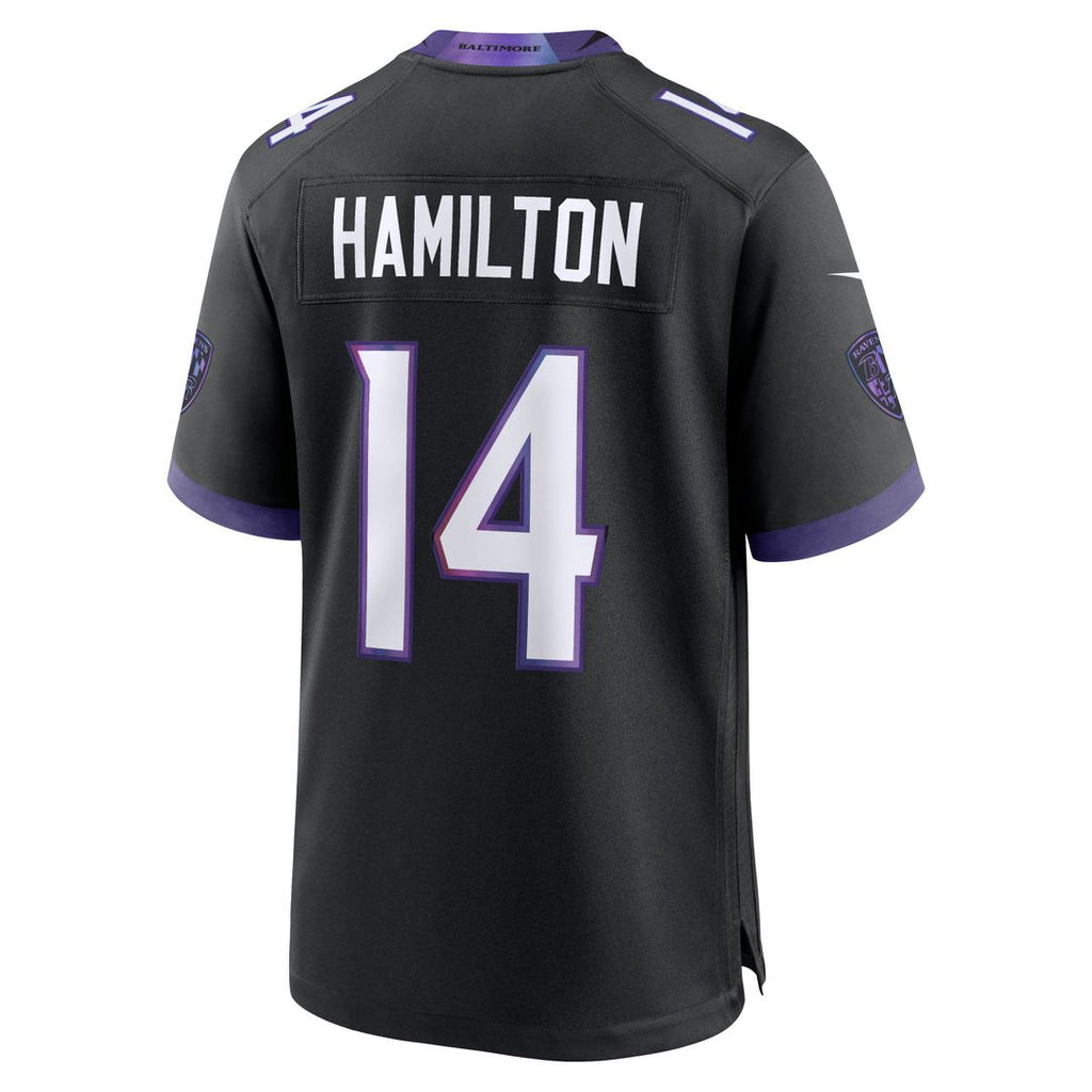 Men's Baltimore Ravens Kyle Hamilton Black Alternate