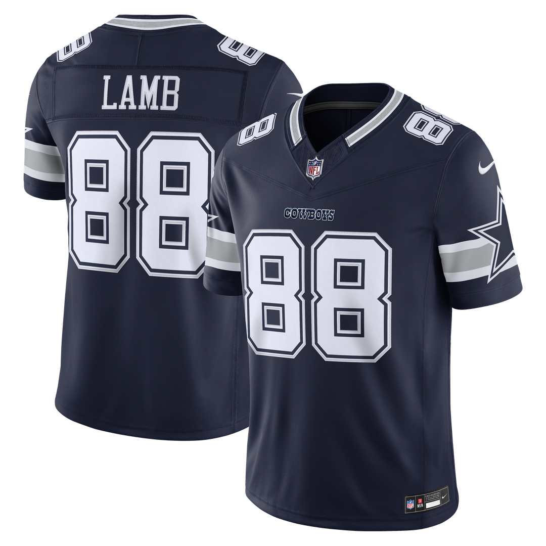Men's Dallas Cowboys CeeDee Lamb Navy Team Vapor F.U.S.E. Stitched