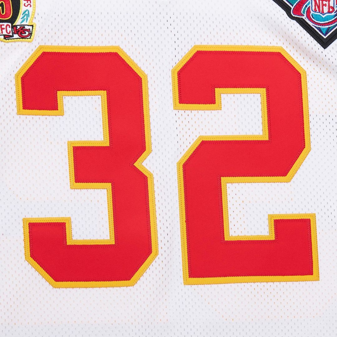 Men's Kansas City Chiefs 1994 Marcus Allen White Authentic Throwback Retired Player Jersey