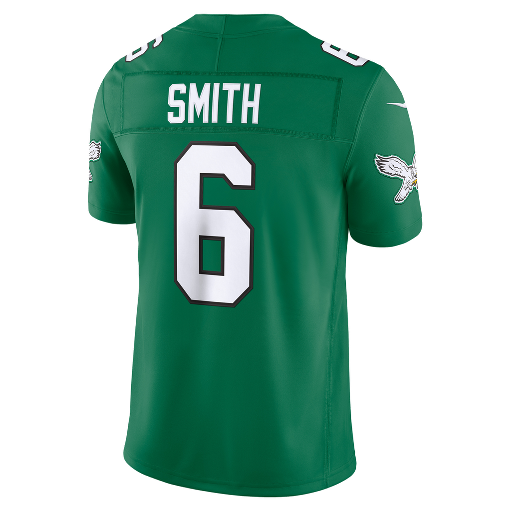 Men's Philadelphia Eagles DeVonta Smith Kelly Green Alternate Vapor F.U.S.E. Stitched