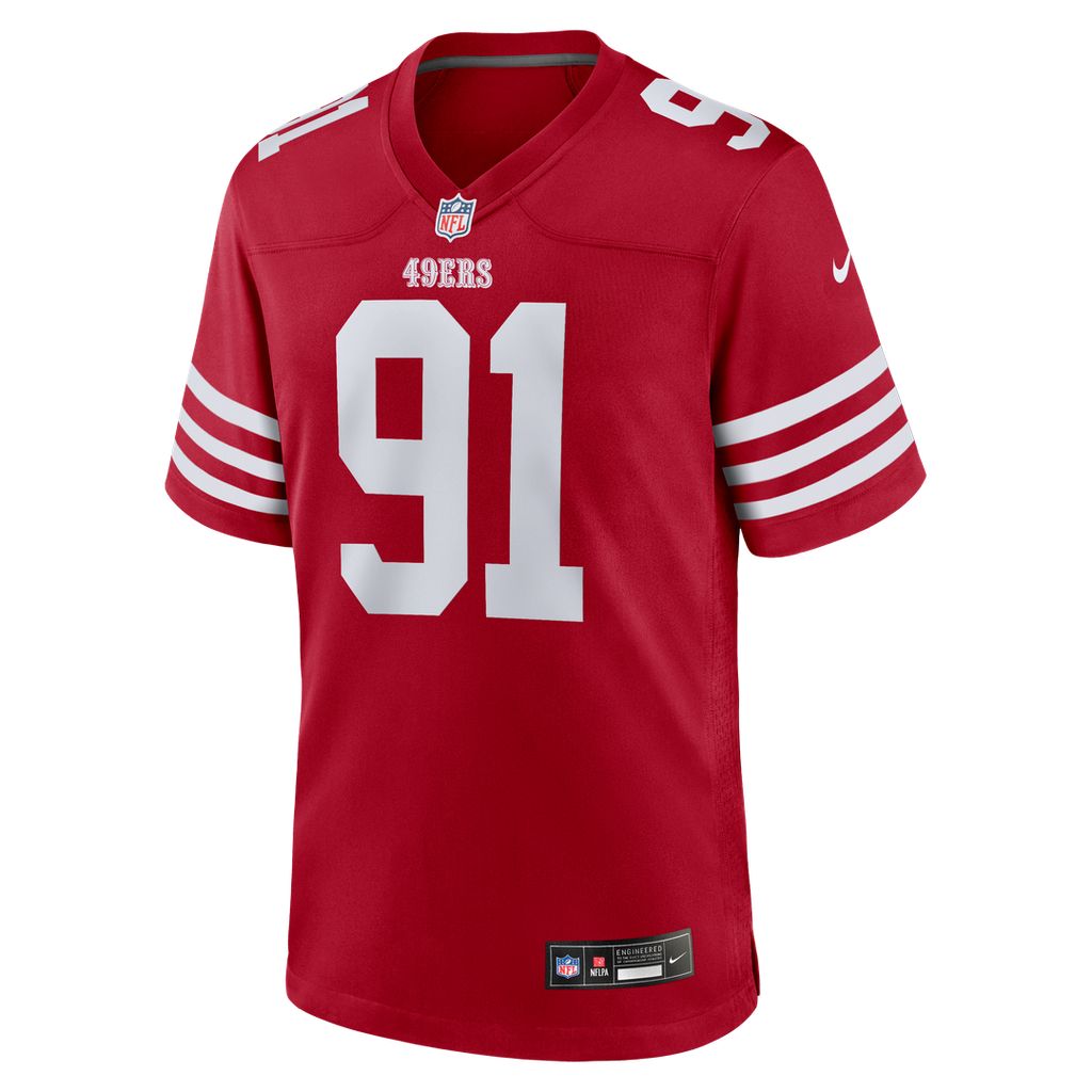 Men's San Francisco 49ers Sam Okuayinonu Scarlet Team