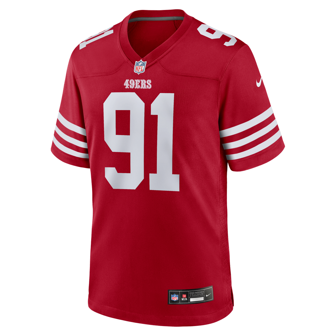 Men's San Francisco 49ers Sam Okuayinonu Scarlet Team