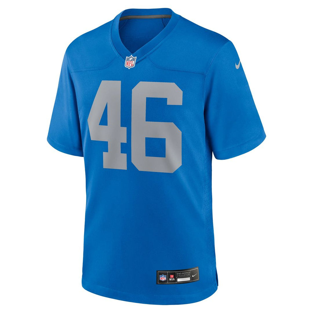 Men's Detroit Lions Jack Campbell Blue Alternate