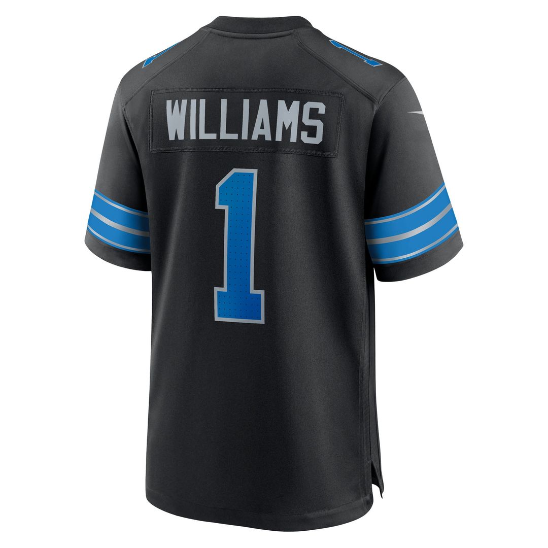 Men's Detroit Lions Jameson Williams Blue Game Player Jersey