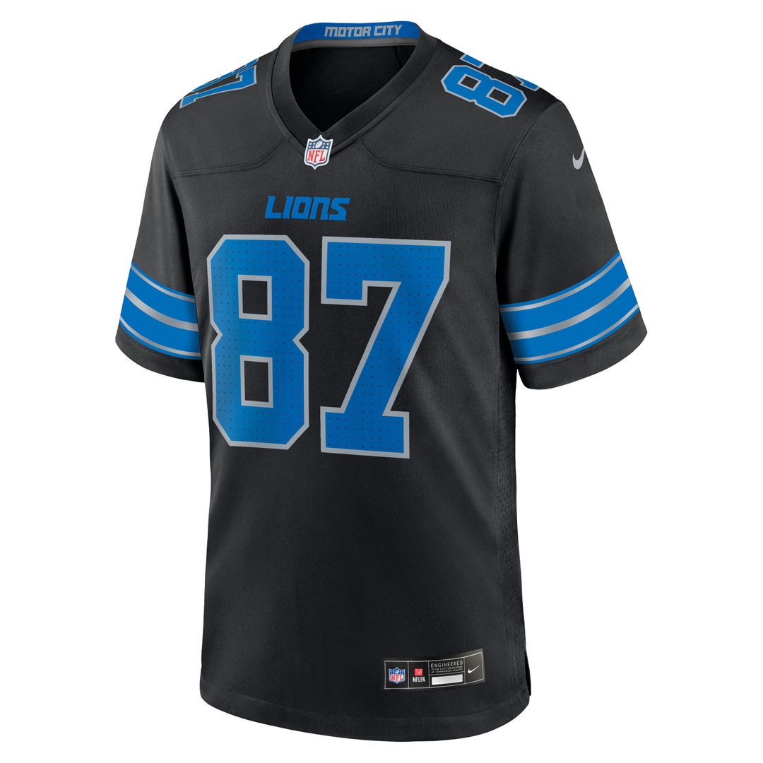 Men's Detroit Lions Sam LaPorta Black 2nd Alternate